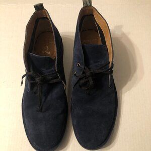 POLO RALPH LAUREN MEN'S NAVY LEATHER CHUKKA ANKLE BOOTS  SIZE: 12D